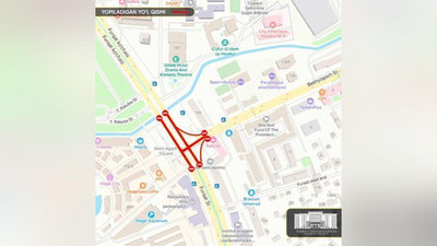 Изрображение 'На одном из перекрестков в Яккасарайском районе проводится ремонт'