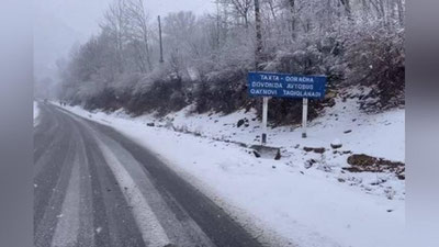 'Taxtaqoracha dovoni kuchli qor sabab vaqtincha yopildi'ning rasmi