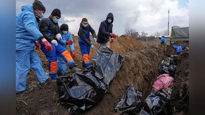 'G`azoda ommaviy qabrlardagi jasadlarning kamida 20 tasi tiriklay ko`milgan'ning rasmi
