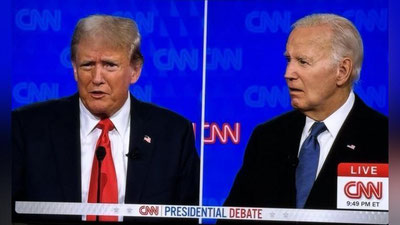 Изрображение 'В США прошли первые предвыборные дебаты Джо Байдена и Дональда Трампа'