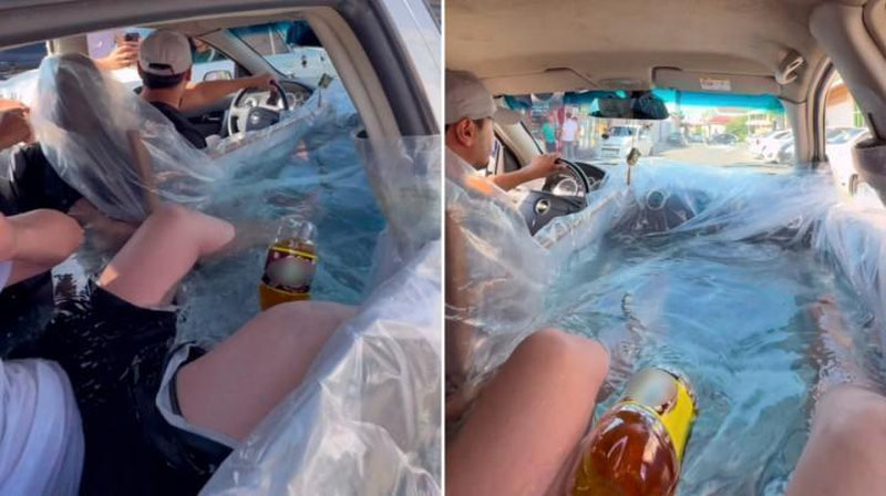 'Toshkentda mashina salonini sellofan paket bilan o`rab, ichiga suv to`ldirib harakatlangan shaxslar ushlandi'ning rasmi