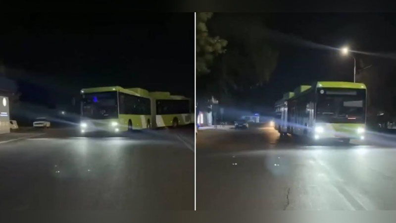 Image of 'The bus driver in Tashkent performed dangerous maneuvers while moving (video)'