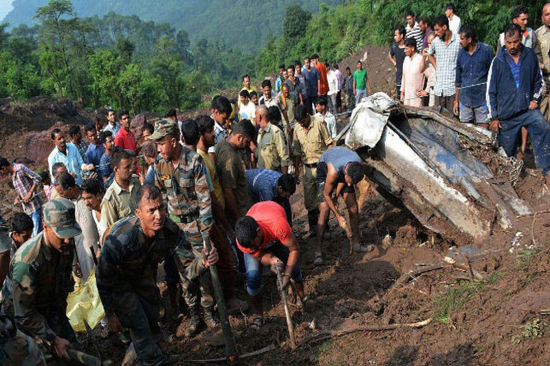 Image of 'In India, 19 people died as a result of a landslide.'