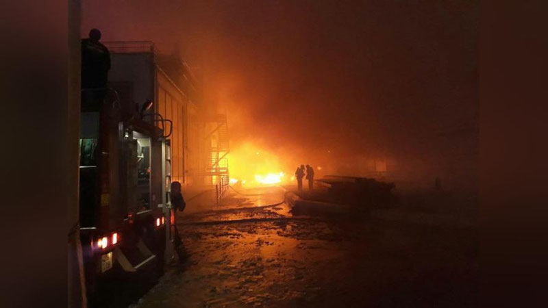 'Жомбойдаги корхоналарнинг бирида ёнғин содир бўлди'ning rasmi