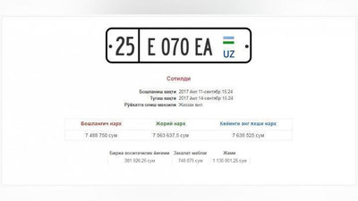 '​BIRJANING ONLAYN-AUKSIONIDA BIRINChI ChIROYLI AVTORAQAM 7,5 MILLIONGA SOTILDI'ning rasmi