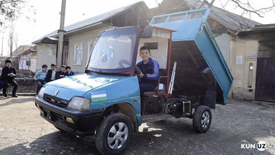 'Андижонлик 12 ёшли мактаб ўқувчиси "Тико"дан самосвал ясади'ning rasmi