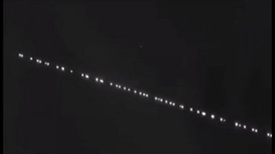 Изрображение 'В небе над Узбекистаном пролетела вереница спутников Starlink компании SpaceX (видео)'