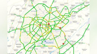 Изрображение 'ЯНДЕКС НАЧАЛ ПОКАЗЫВАТЬ ПРОБКИ В ТАШКЕНТЕ'