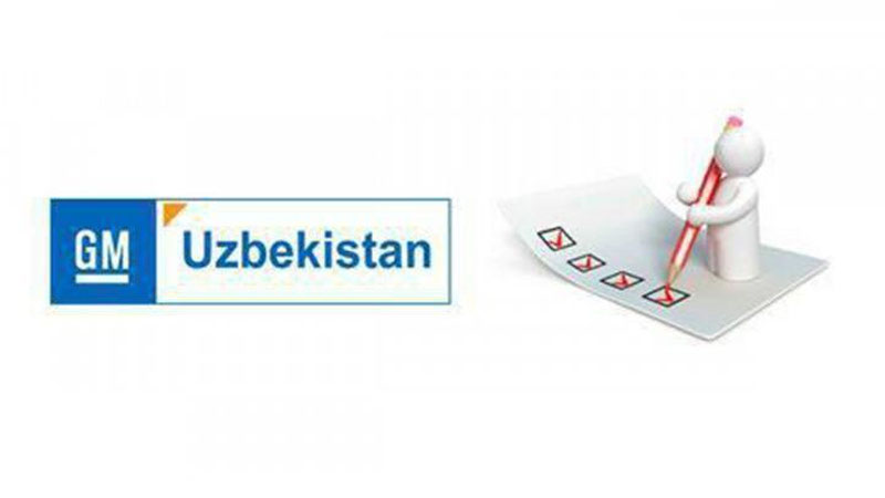 'GM Uzbekistan xizmat sifatini yaxshilash maqsadida so`rovnoma o`tkazmoqda'ning rasmi