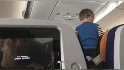 'Самолёт йўловчиси “ичига шайтон кириб олган бола”ни видеога олди (Видео)'ning rasmi