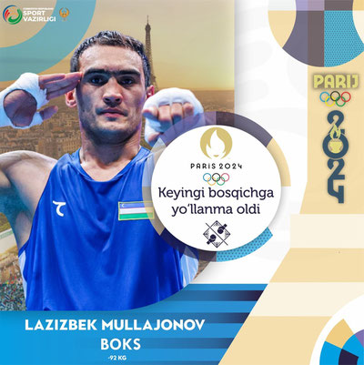 'Париж-2024: Лазизбек Муллажонов медални нақд қилди'ning rasmi