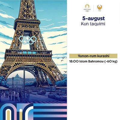 'Париж-2024: бугун бир нафар ўзбекистонлик спортчи майдонга тушади'ning rasmi