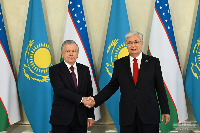 Image of 'Shavkat Mirziyoyev and Qasym-Jomart Toqayev held negotiations in a narrow circle.'