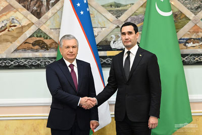 Image of 'The President of Uzbekistan held a meeting with the President of Turkmenistan.'