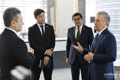 Image of 'Shavkat Mirziyoyev visited the Karakalpakstan branch of the Software and Information Technologies Technological Park.'
