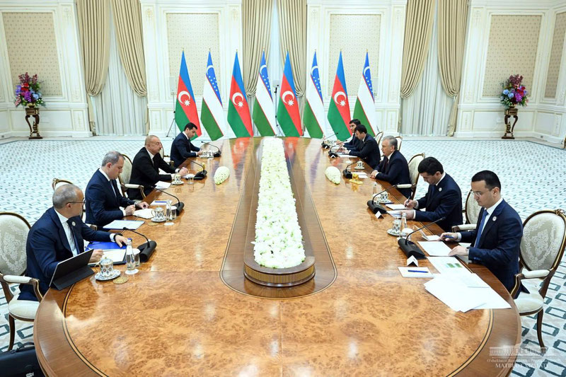 Image of 'The Presidents of Uzbekistan and Azerbaijan held the first session of the Supreme State Council.'