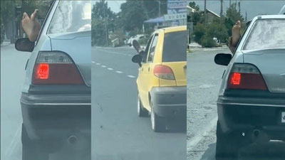 'Фарғонада ҳайдовчи ва йўловчилар машинадан оёғини чиқариб ҳаракатланди  (видео)'ning rasmi