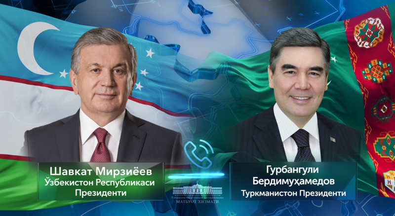 Image of 'Shavkat Mirziyoyev and Gurbanguly Berdymukhamedov had a telephone conversation.'