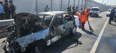 Image of 'A terrible car accident occurred in Samarkand.'