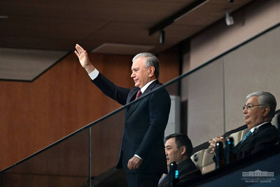 Изрображение 'Шавкат Мирзиёев принял участие в церемонии открытия Всемирных игр кочевников в Астане'