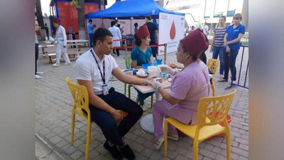 Изрображение 'Движение "Юксалиш" организовало акцию по сдаче донорской крови'