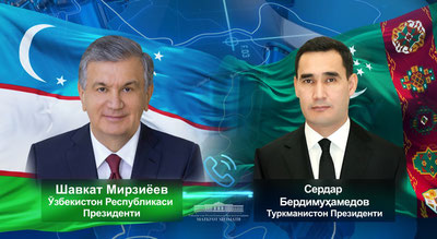 Изрображение 'Президент Узбекистана поздравил главу Туркменистана с днем рождения'