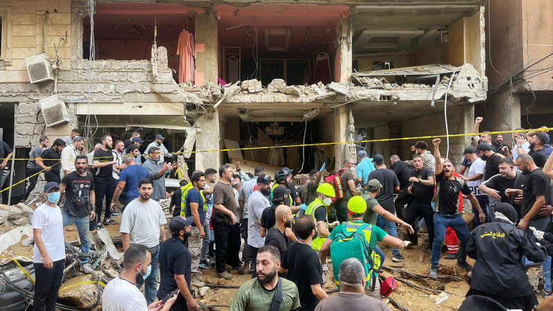 'Isroil harbiylari Bayrutga zarba berdi'ning rasmi