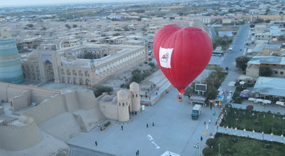 Image of 'A German woman who flew over Khiva updated her world record.'