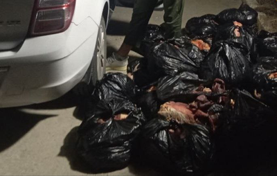 Image of '400 kg of unfit-for-consumption meat was seized in Kashkadarya.'