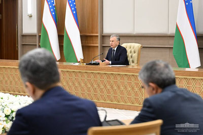 Image of 'The President expressed strong objections to the functioning of the drainage system in Tashkent city.'