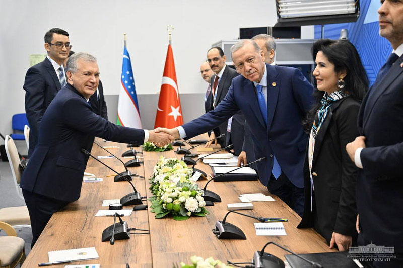 Image of 'Shavkat Mirziyoyev held a meeting with Recep Tayyip Erdogan.'