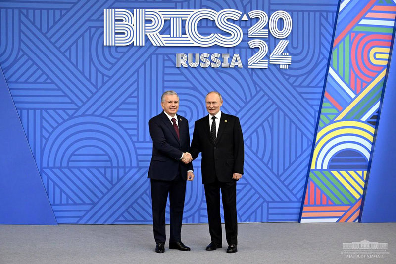 Image of 'The BRICS summit participants' welcome ceremony took place in Kazan.'