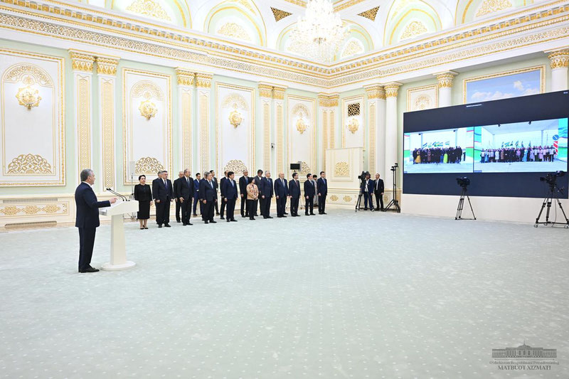 Image of 'The newly constructed 240 kilometers section of the Qo'ng'irot – Beyneu highway has been opened for use.'