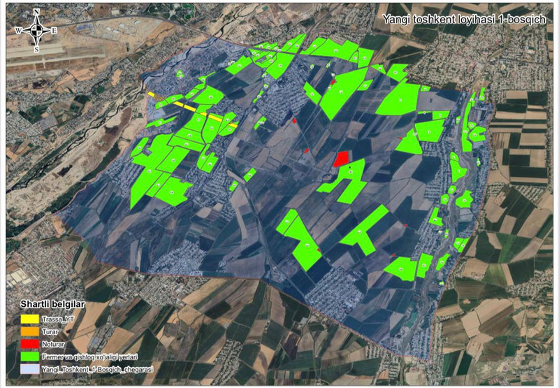 Изрображение 'Еще три махалли Ташкентской области переданы Новому Ташкенту'
