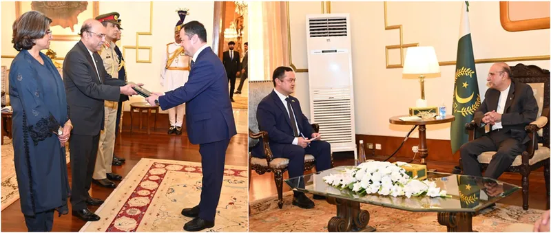 Image of 'The new ambassador of Uzbekistan presented credentials to the President of Pakistan.'