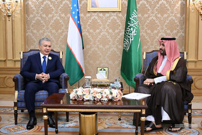 Изрображение 'Президент Узбекистана провел встречу с наследным принцем Саудовской Аравии'