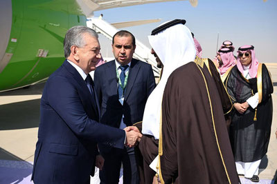 Image of 'The President of Uzbekistan arrived in Saudi Arabia.'