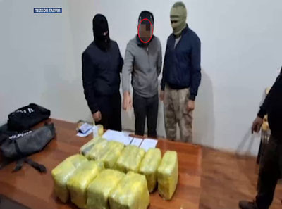 Image of 'Approximately 65 kg of "hashish" smuggled from Tajikistan and Kyrgyzstan was confiscated.'