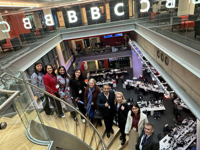 Image of 'The delegation headed by the leader of the Islamic civilization center was at the BBC news corporation.'