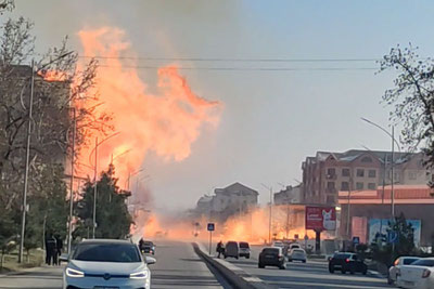 Изрображение 'Семьям погибших при пожаре на АЗС в Фергане выдана денежная компенсация'