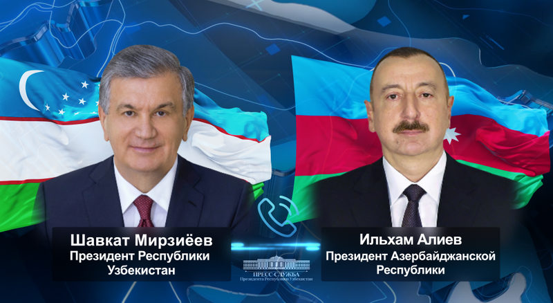 Изрображение 'Президент Узбекистана по телефону поздравил азербайджанского лидера Ильхама Алиева'