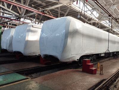 Image of '3 new metro trains were brought to Tashkent.'