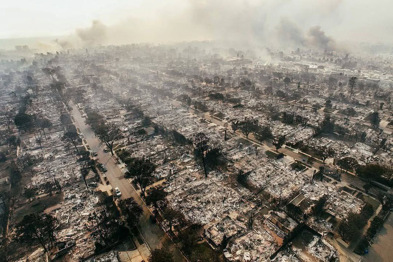 Image of 'The forest fires in Los Angeles are increasingly escalating, and there are casualties.'