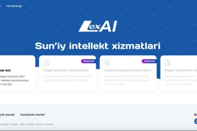 'LexAI ҳуқуқий чат-боти яратилди'ning rasmi