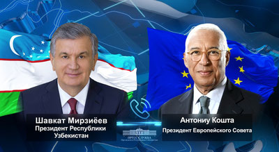 Изрображение 'Шавкат Мирзиёев поздравил нового Президента Европейского совета с избранием'