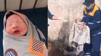 Image of 'A baby that fell into a toilet was rescued in Samarkand.'