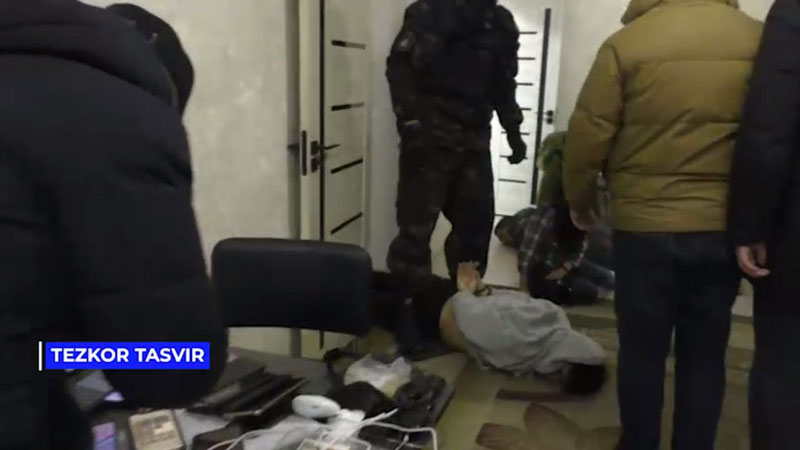 Image of 'The fraudulent "Call" center was exposed in Tashkent.'