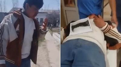 Image of 'A student was beaten by the school principal in a school in Samarkand.'