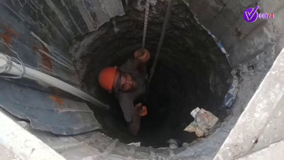 Image of 'In Fergana, a 48-year-old citizen remained stuck at the bottom of a well.'