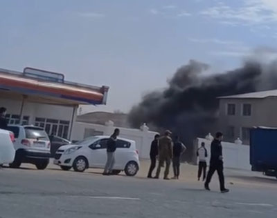 Image of 'A MAN truck exploded in Karakalpakstan.'